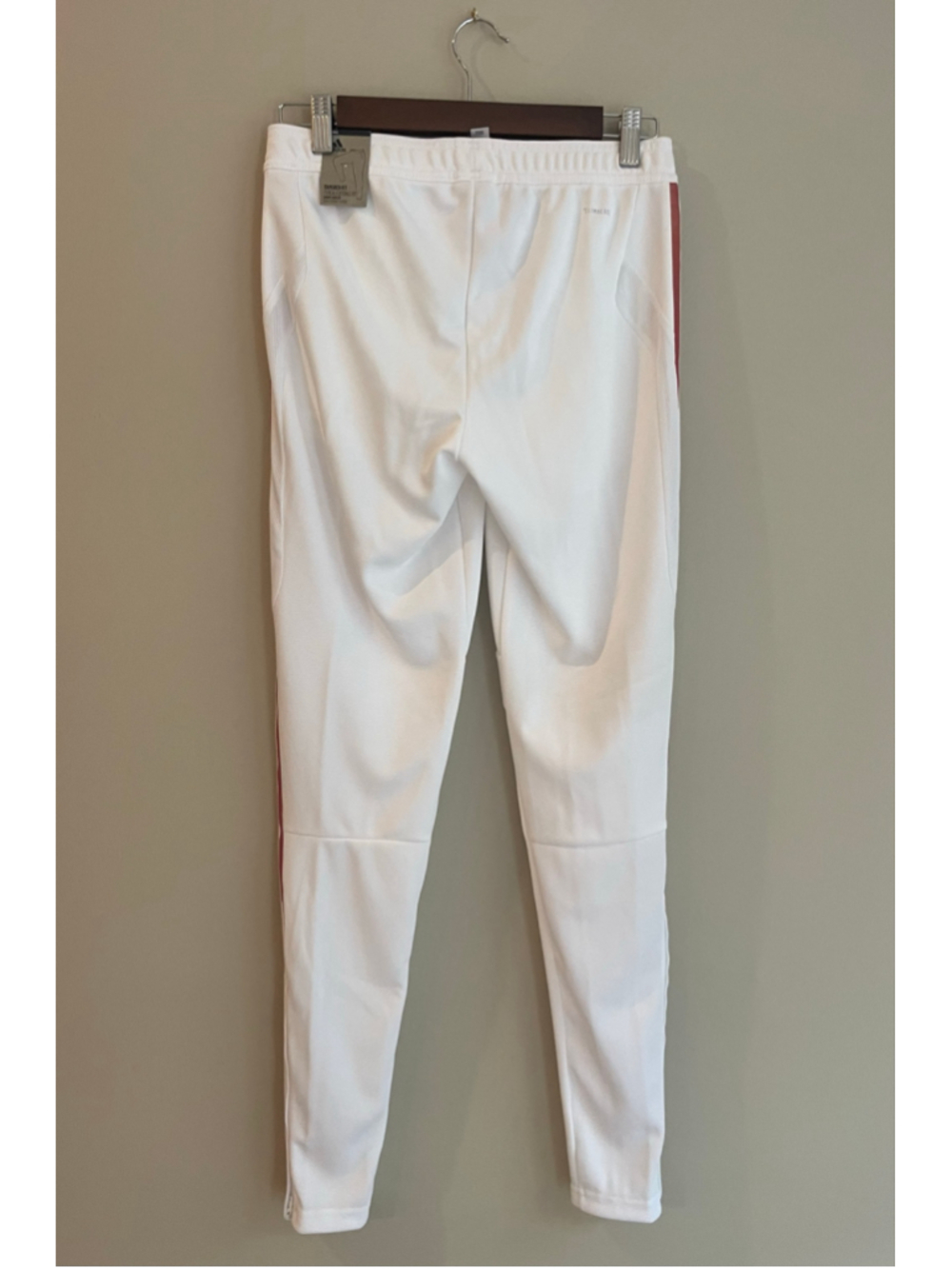 Adidas Tiro 19 Training Pants White Pink Stripe Joggers Womens M NWT - Picture 4 of 8
